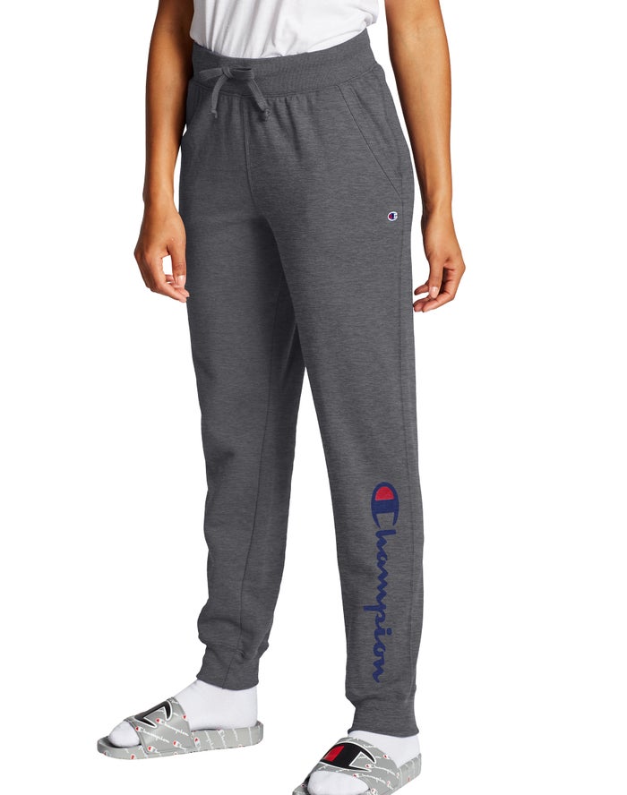 Jogger Champion Mujer - Powerblend Fleece Script Logo ( Gris Oscuro ) 4723165-FD